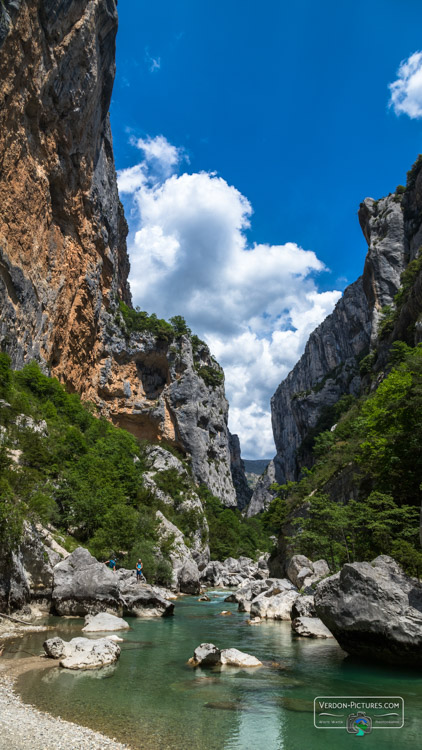 photo panorama sortie du couloir samson, Verdon